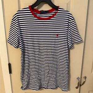 Polo by Ralph Lauren Blue and White Striped Tee